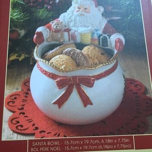 Christmas cookie and decorative bowl